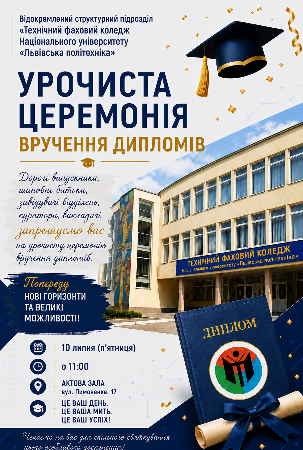 Урочиста церемонія вручення дипломів